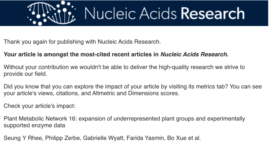 PMN Article Amongst the Most-Cited Articles in Nucleic Acids Research!